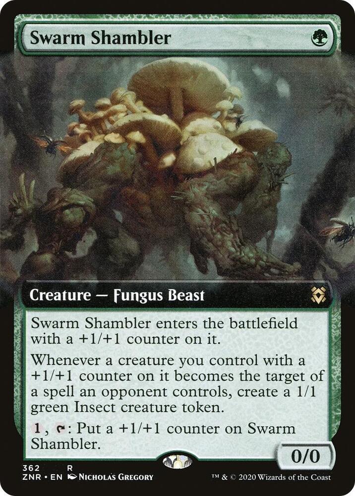 Swarm Shambler (Extended Art) (362) [Zendikar Rising] [Extended Art]