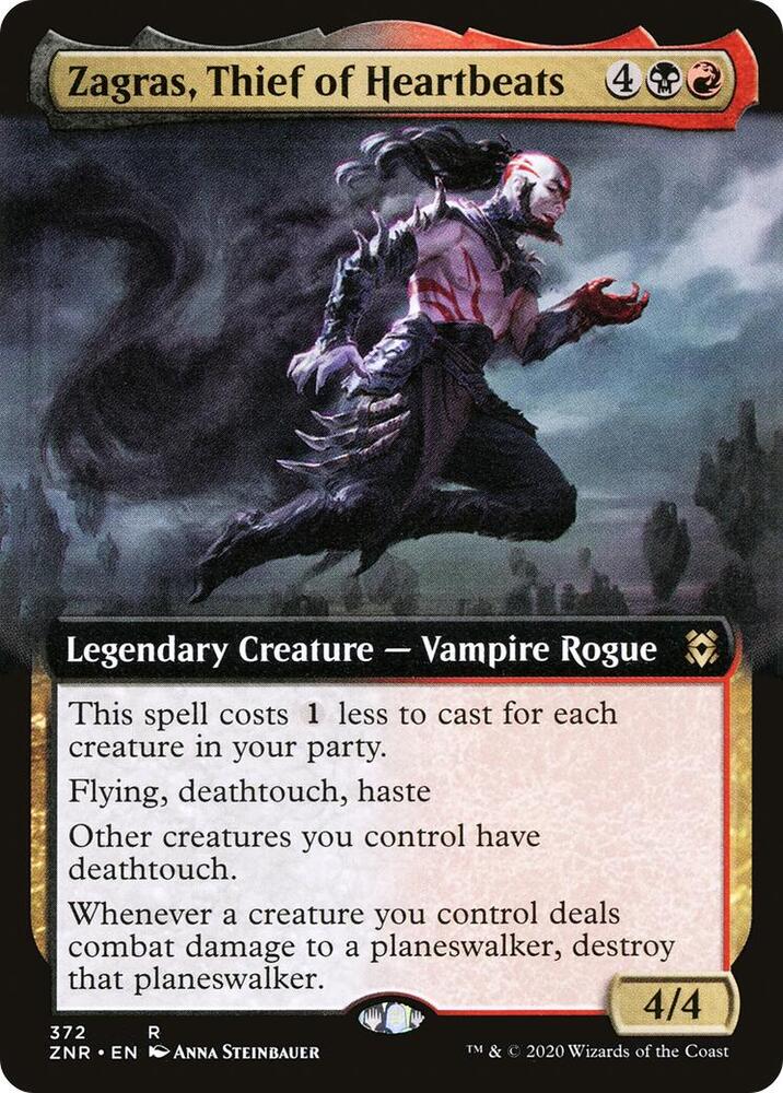 Zagras, Thief of Heartbeats (Extended Art) (372) [Zendikar Rising] [Extended Art]