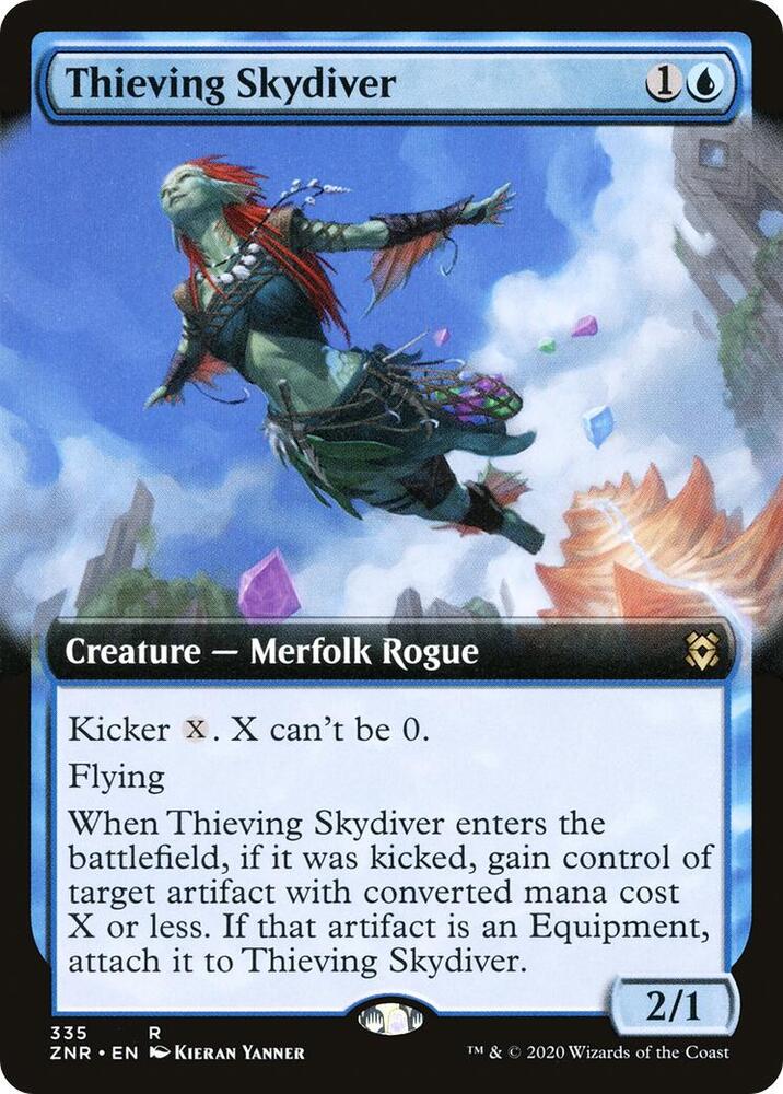 Thieving Skydiver (Extended Art) (335) [Zendikar Rising] [Extended Art]
