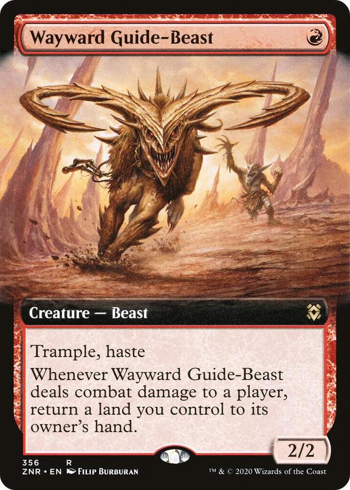 Wayward Guide-Beast (Extended Art) (356) [Zendikar Rising] [Extended Art]