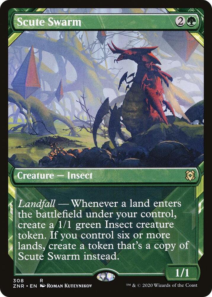 Scute Swarm (Showcase) (308) [Zendikar Rising] [Showcase]