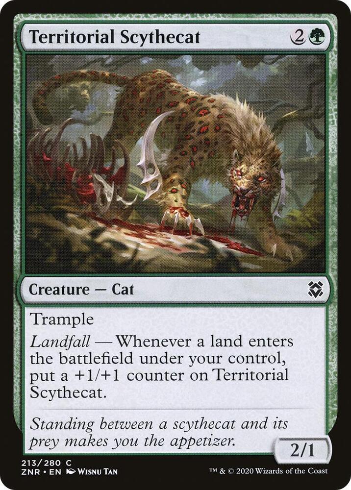 Territorial Scythecat (213) [Zendikar Rising]