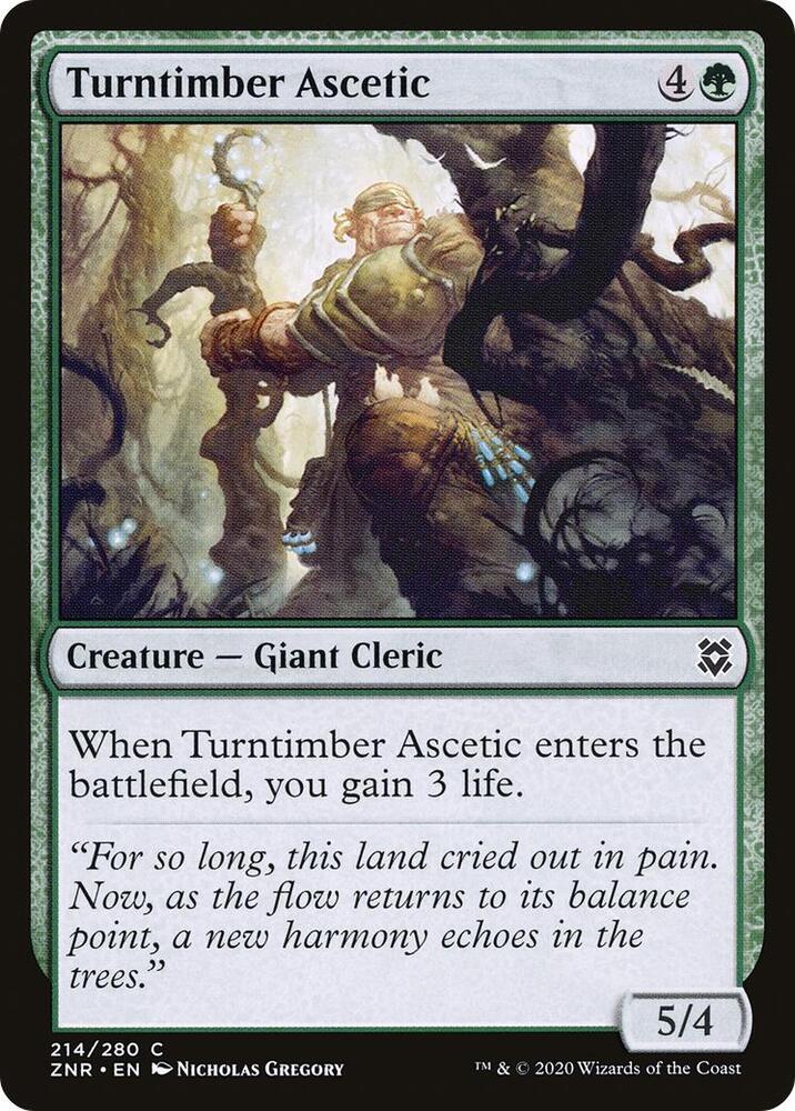 Turntimber Ascetic (214) [Zendikar Rising]