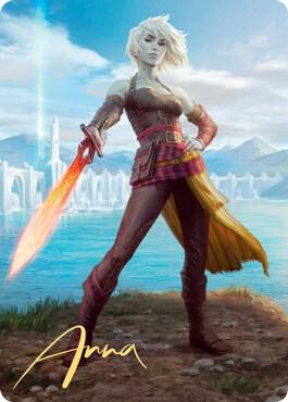 Nahiri, Heir of the Ancients Art Card (3/81) (Gold-Stamped Signature) [Zendikar Rising Art Series]