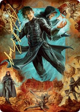 Jace, Mirror Mage Art Card (2/81) (Gold-Stamped Signature) [Zendikar Rising Art Series]