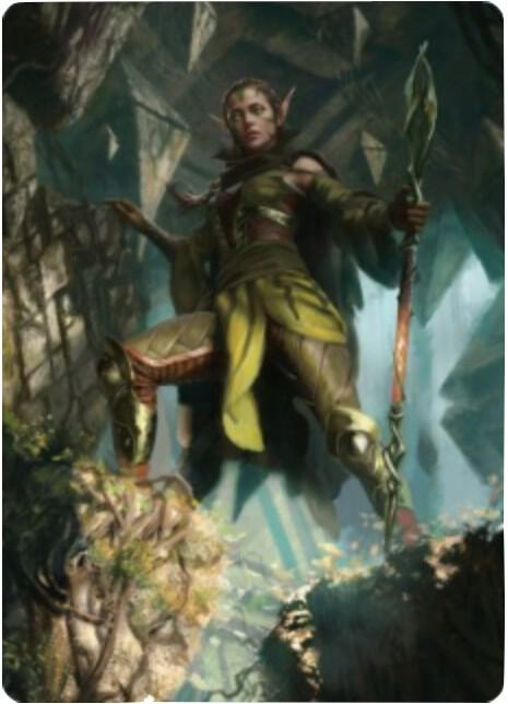 Nissa of Shadowed Boughs Art Card (5/81) [Zendikar Rising Art Series]