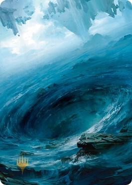 Island Art Card (12/81) (Gold-Stamped) [Zendikar Rising Art Series]