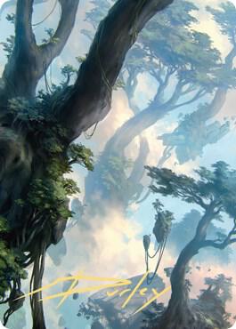 Forest Art Card (19/81) (Gold-Stamped Signature) [Zendikar Rising Art Series]