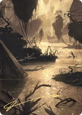 Murkwater Pathway Art Card (Gold-Stamped Signature) (26) [Zendikar Rising Art Series]