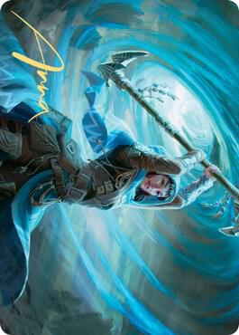 Sea Gate Stormcaller Art Card (Gold-Stamped Signature) (50) [Zendikar Rising Art Series]
