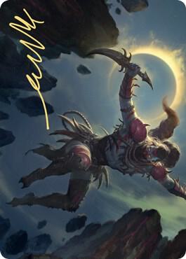Nighthawk Scavenger Art Card (Gold-Stamped Signature) (58) [Zendikar Rising Art Series]