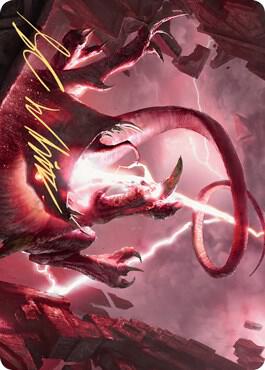 Thundering Rebuke Art Card (Gold-Stamped Signature) (68) [Zendikar Rising Art Series]