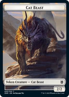 Cat Beast // Hydra Double-Sided Token (3 // 9) [Zendikar Rising]