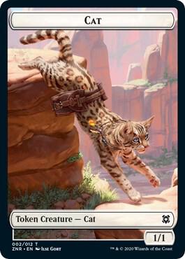 Cat // Construct Double-Sided Token (2 // 10) [Zendikar Rising]