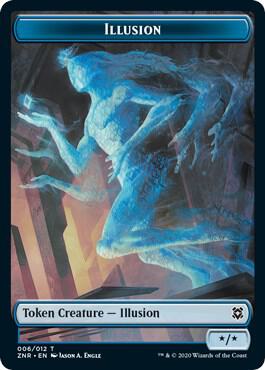 Illusion // Plant Double-Sided Token (6 // 8) [Zendikar Rising]
