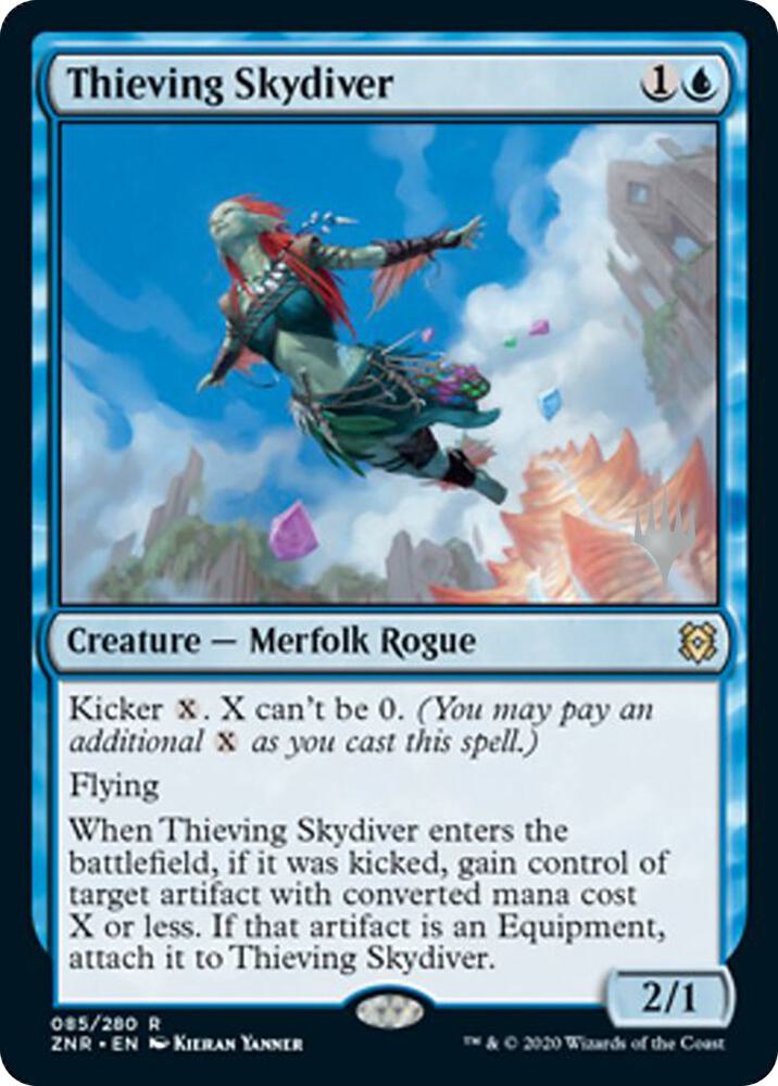 Thieving Skydiver (85) [Zendikar Rising Promos]