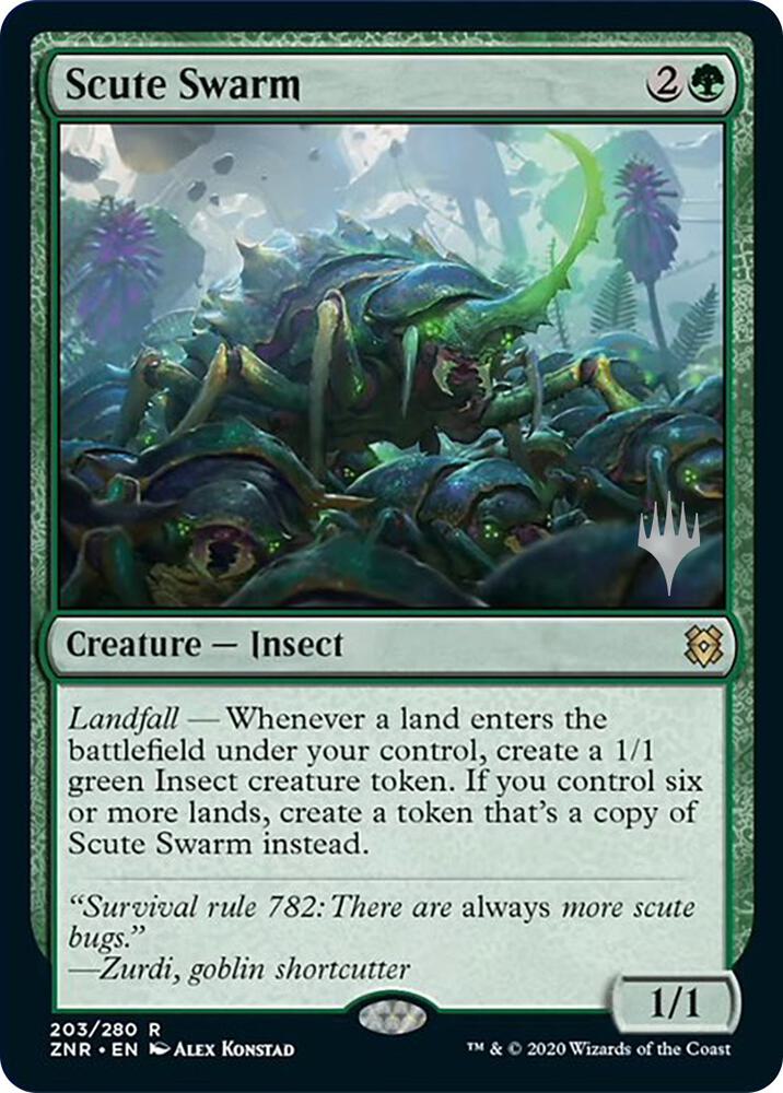 Scute Swarm (203) [Zendikar Rising Promos]