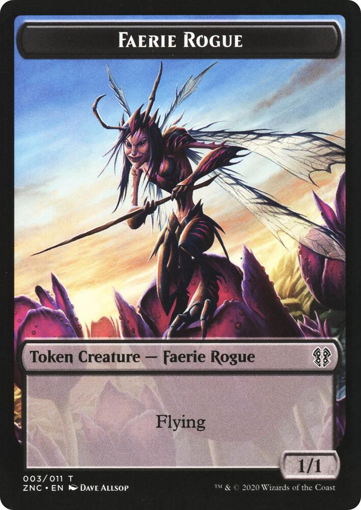 Faerie Rogue // Thopter Double-Sided Token (3 // 11) [Zendikar Rising Commander]