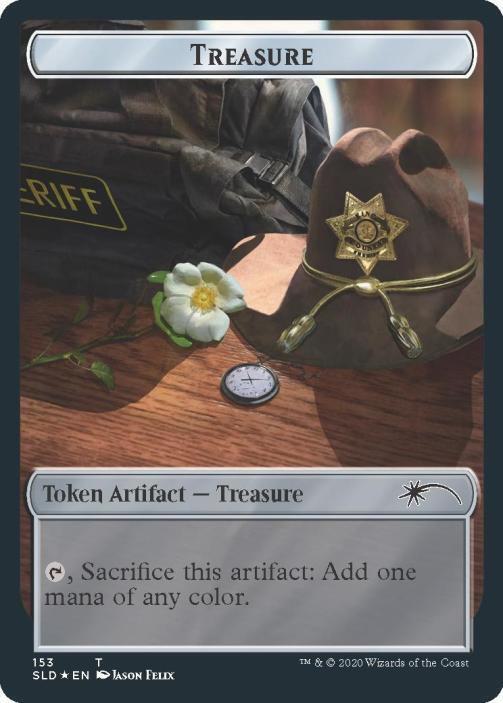 Treasure // Walker (Bicycle Girl) Double-sided Token (153 // 148) [Secret Lair Drop]
