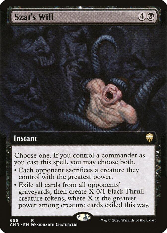 Szat's Will (Extended Art) (655) [Commander Legends] [Extended Art]