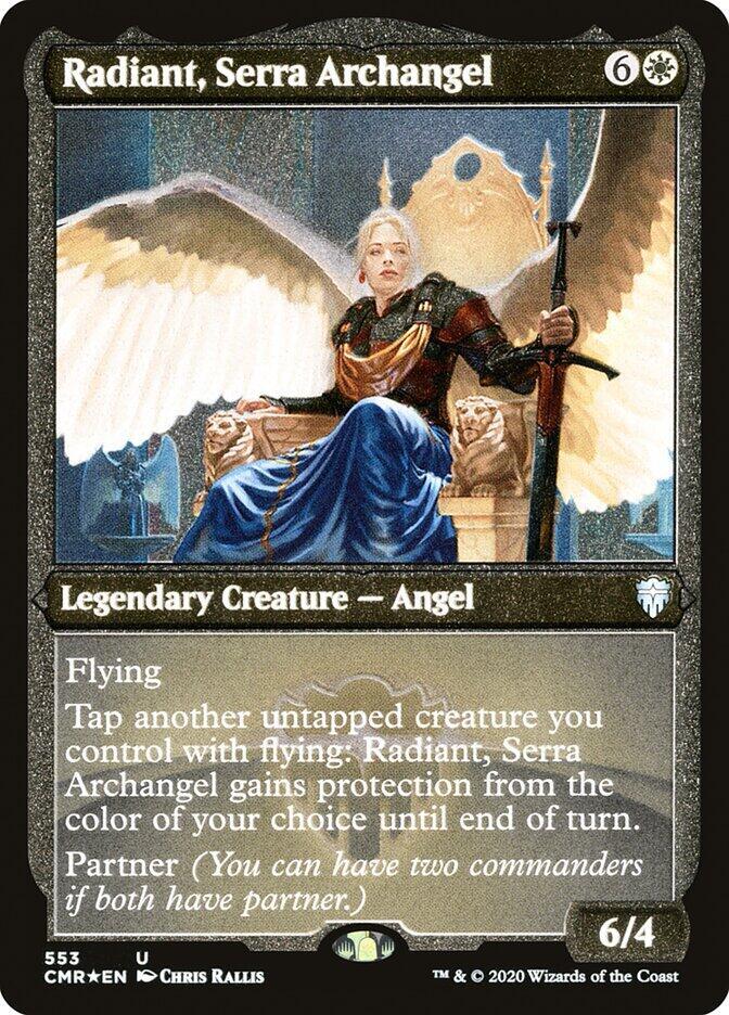 Radiant, Serra Archangel (Foil Etched) (553) [Commander Legends] [Etched]