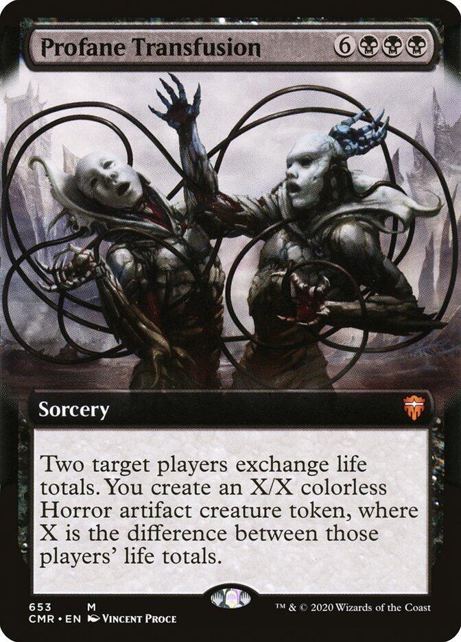 Profane Transfusion (Extended Art) (653) [Commander Legends] [Extended Art]