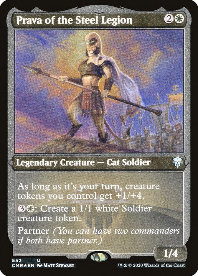 Prava of the Steel Legion (Foil Etched) (552) [Commander Legends] [Etched]