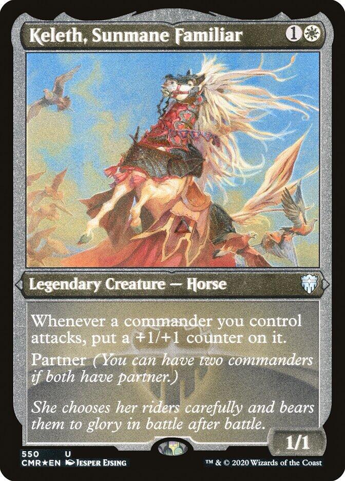 Keleth, Sunmane Familiar (Foil Etched) (550) [Commander Legends] [Etched]