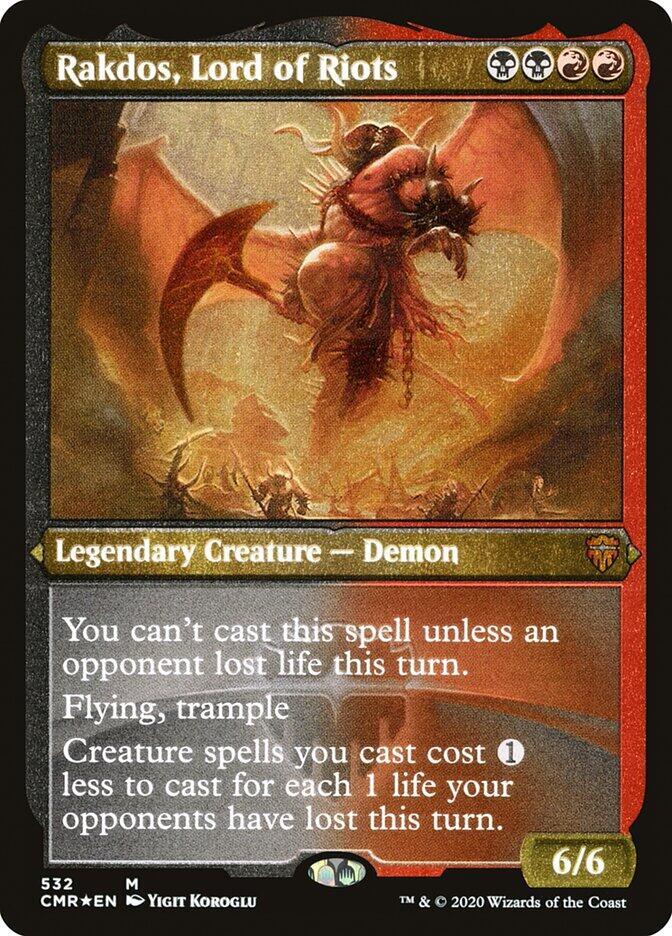 Rakdos, Lord of Riots (Foil Etched) (532) [Commander Legends] [Etched]