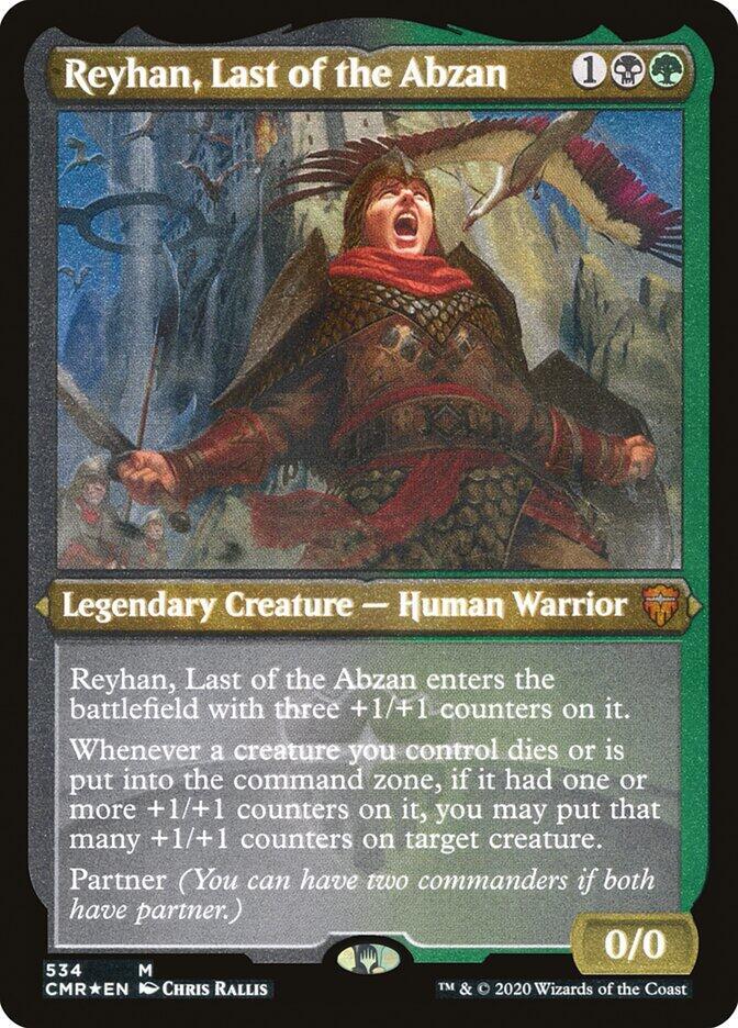 Reyhan, Last of the Abzan (Foil Etched) (534) [Commander Legends] [Etched]