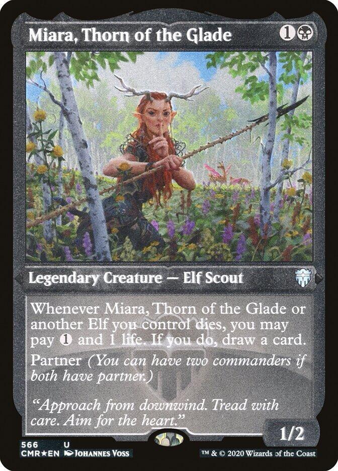 Miara, Thorn of the Glade (Foil Etched) (566) [Commander Legends] [Etched]