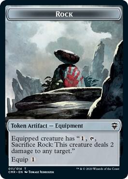 Rock // Salamander Warrior Double-Sided Token (11 // 4) [Commander Legends]