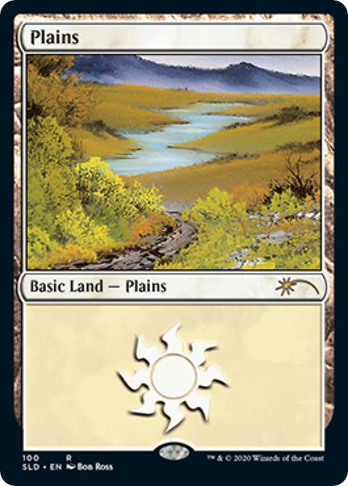 Plains (100) (Bob Ross) [Secret Lair Drop]