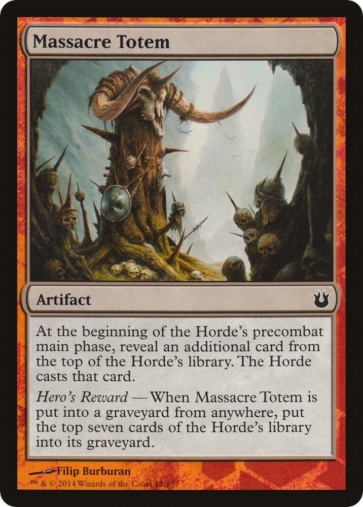 Massacre Totem (12) [Hero's Path Promos]