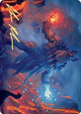 Aegar, the Freezing Flame Art Card (Gold-Stamped Signature) (55) [Kaldheim Art Series]