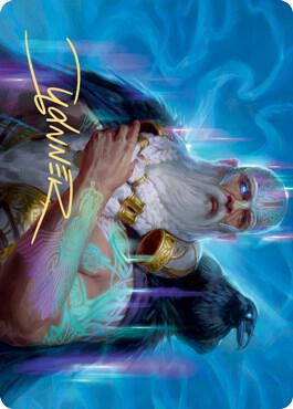 Alrund, God of the Cosmos Art Card (Gold-Stamped Signature) (9) [Kaldheim Art Series]