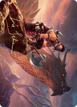 Dragonkin Berserker Art Card (Gold-Stamped Signature) (32) [Kaldheim Art Series]
