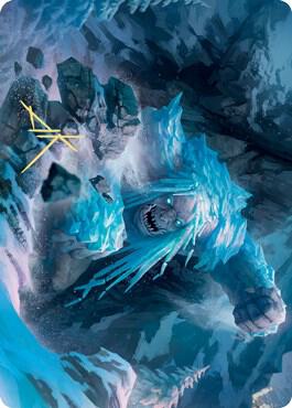 Icehide Troll Art Card (Gold-Stamped Signature) (46) [Kaldheim Art Series]