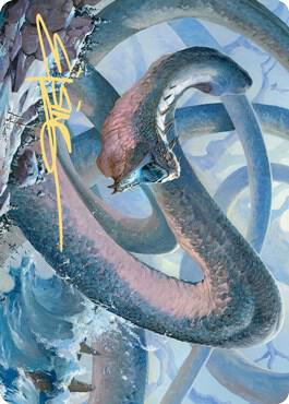 Koma, Cosmos Serpent Art Card (60/81) (Gold-Stamped Signature) [Kaldheim Art Series]