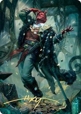 Tibalt, Cosmic Impostor Art Card (Gold-Stamped Signature) (67) [Kaldheim Art Series]
