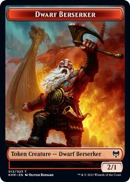 Dwarf Berserker // Bird Double-Sided Token (12 // 5) [Kaldheim]