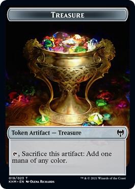 Treasure // Emblem - Tibalt, Cosmic Impostor Double-Sided Token (19 // 21) [Kaldheim]