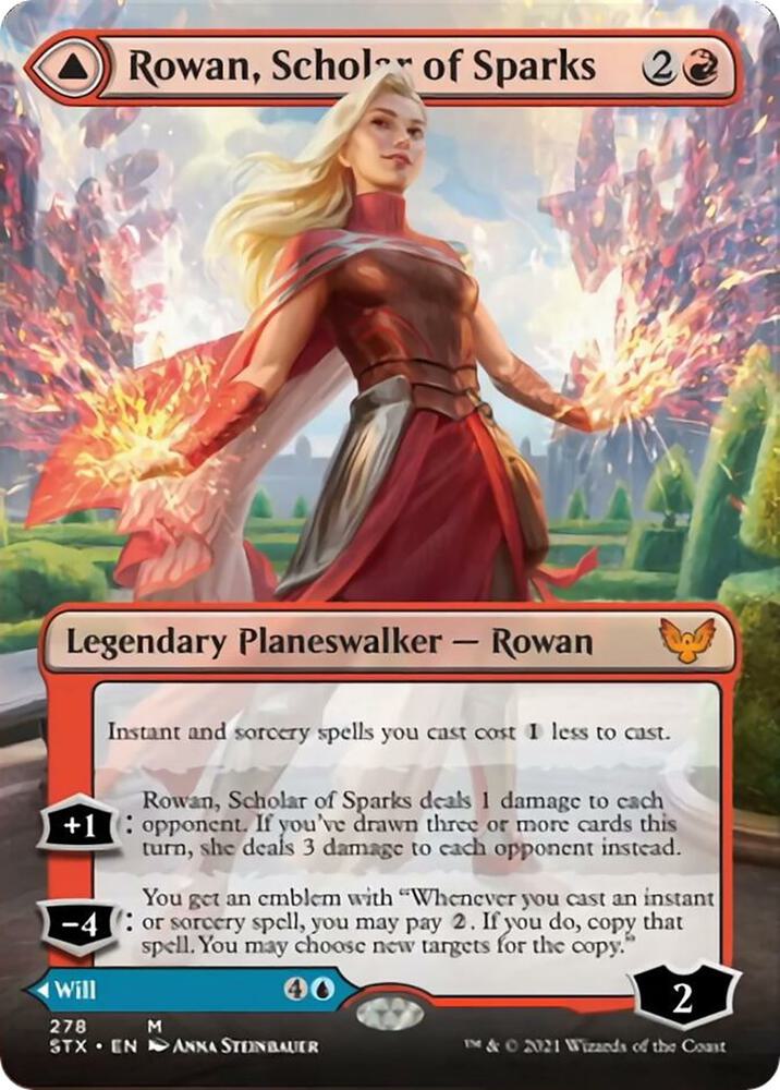 Rowan, Scholar of Sparks (Borderless) (278) [Strixhaven: School of Mages] [Borderless]