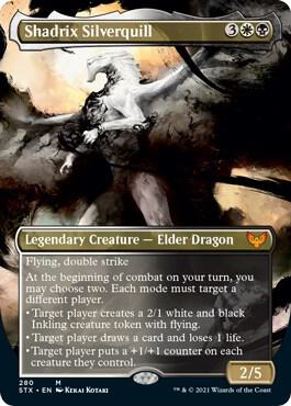 Shadrix Silverquill (Borderless) (280) [Strixhaven: School of Mages] [Borderless]