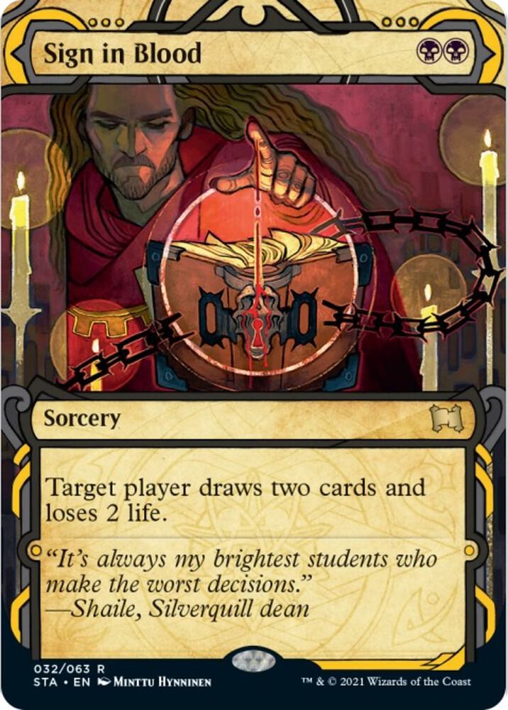 Sign in Blood (32) [Strixhaven Mystical Archive] [Showcase, Borderless]