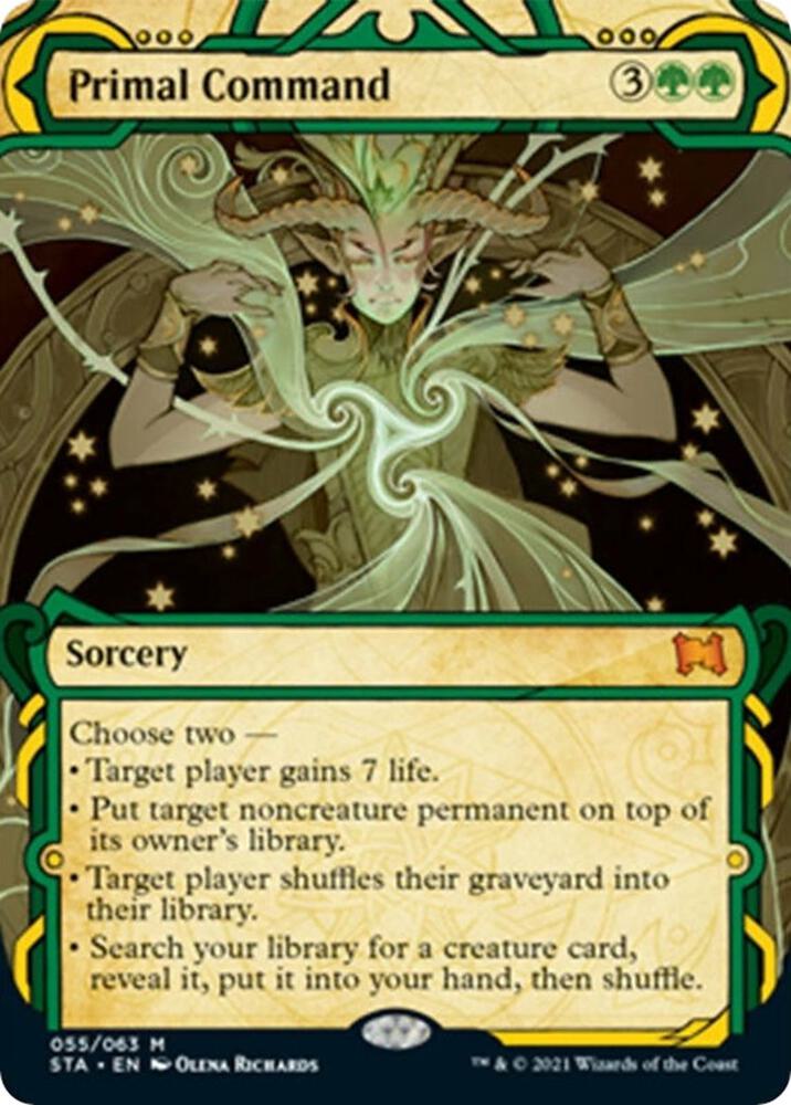 Primal Command (55) [Strixhaven Mystical Archive] [Showcase, Borderless]