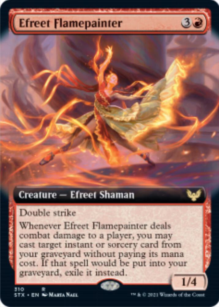 Efreet Flamepainter (Extended Art) (310) [Strixhaven: School of Mages] [Extended Art]