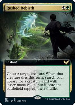 Rushed Rebirth (Extended Art) (351) [Strixhaven: School of Mages] [Extended Art]