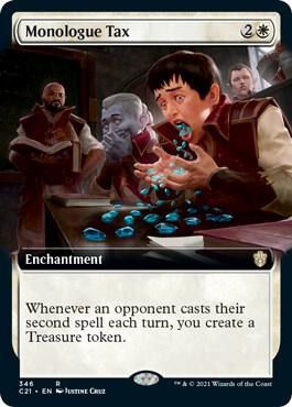 Monologue Tax (Extended Art) (346) [Commander 2021] [Extended Art]