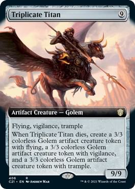Triplicate Titan (Extended Art) (406) [Commander 2021] [Extended Art]